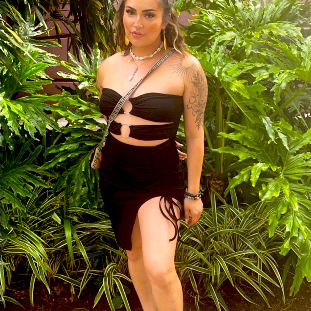 Brand new little black cut out body con dress